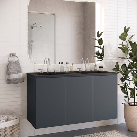Bryn 48" Wall-Mount Double Sink Bathroom Vanity Modway Model: eei-5781