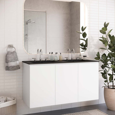Bryn 48" Wall-Mount Double Sink Bathroom Vanity Modway Model: eei-5781