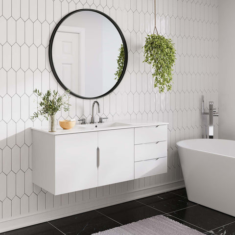 Vitality 48" Single Sink Bathroom Vanity Modway Model: eei-5784