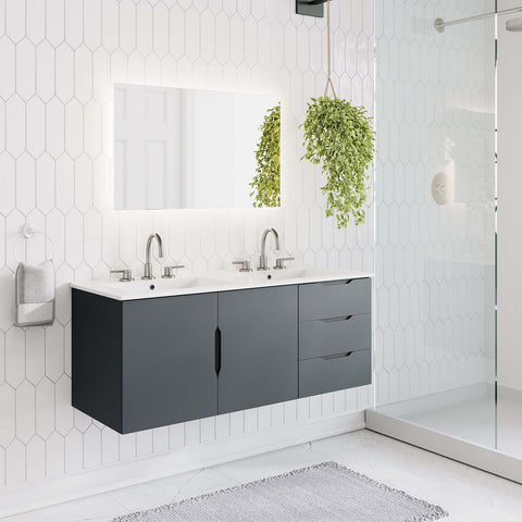 Vitality 48" Double Sink Bathroom Vanity Modway Model: eei-5785