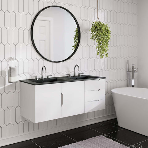 Vitality 48" Double Sink Bathroom Vanity Modway Model: eei-5785