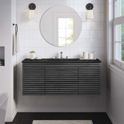 Render 48" Wall-Mount Bathroom Vanity Modway Model: eei-5801