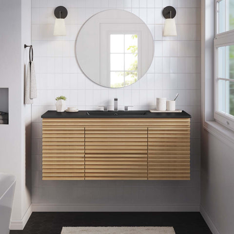 Render 48" Wall-Mount Bathroom Vanity Modway Model: eei-5801
