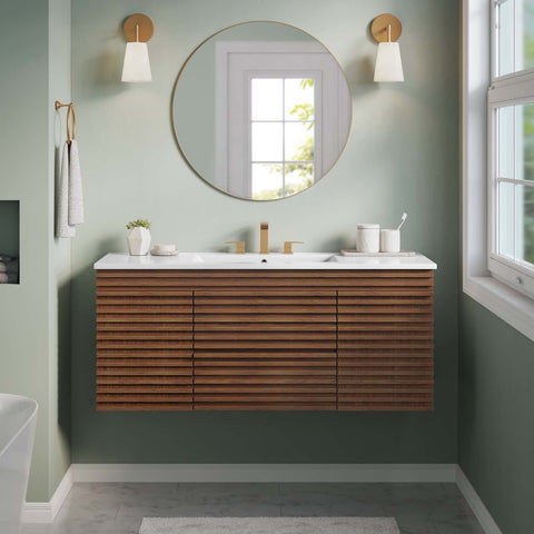 Render 48" Wall-Mount Bathroom Vanity Modway Model: eei-5801