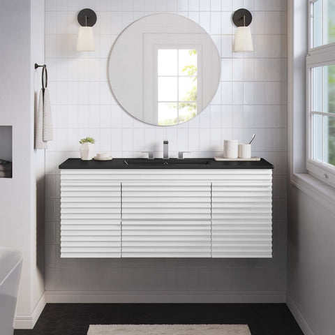 Render 48" Wall-Mount Bathroom Vanity Modway Model: eei-5801