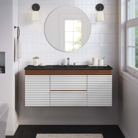 Render 48" Wall-Mount Bathroom Vanity Modway Model: eei-5801