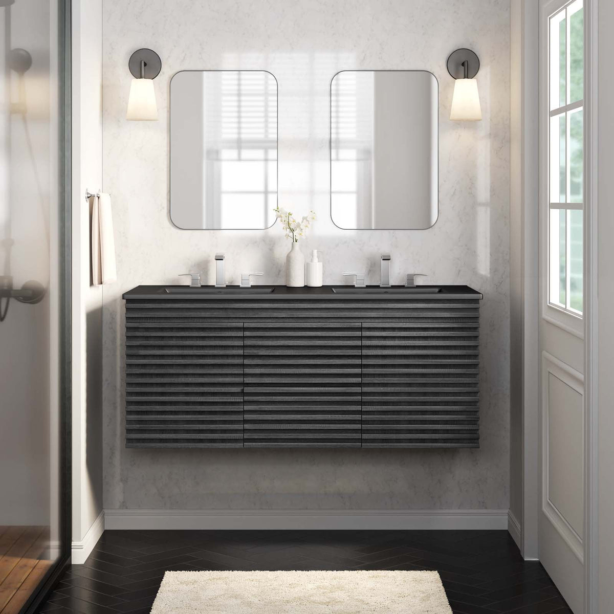 Render 48" Wall-Mount Bathroom Vanity Modway Model: eei-5802