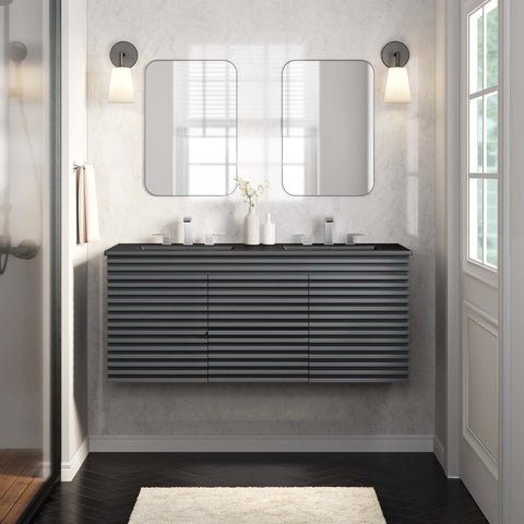 Render 48" Wall-Mount Bathroom Vanity Modway Model: eei-5802