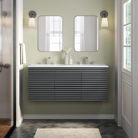 Render 48" Wall-Mount Bathroom Vanity Modway Model: eei-5802