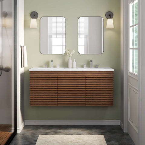 Render 48" Wall-Mount Bathroom Vanity Modway Model: eei-5802