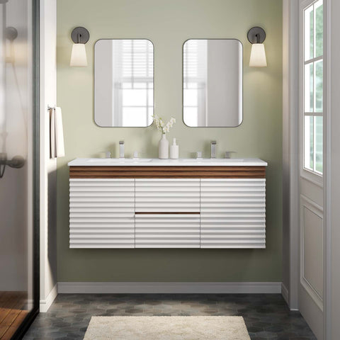 Render 48" Wall-Mount Bathroom Vanity Modway Model: eei-5802