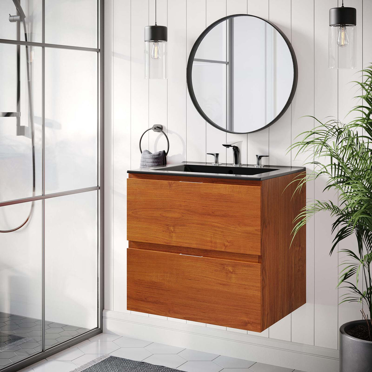 Scenic 24" Wall-Mount Bathroom Vanity Modway Model: eei-5811