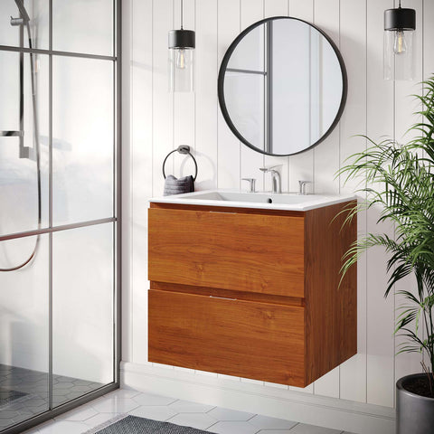 Scenic 24" Wall-Mount Bathroom Vanity Modway Model: eei-5811