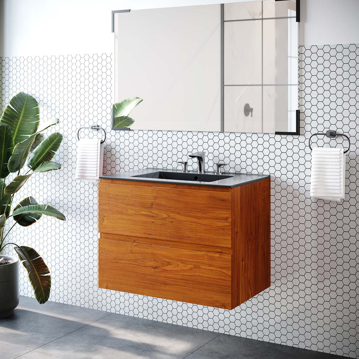 Scenic 30" Wall-Mount Bathroom Vanity Modway Model: eei-5812