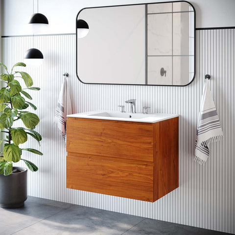 Scenic 30" Wall-Mount Bathroom Vanity Modway Model: eei-5812