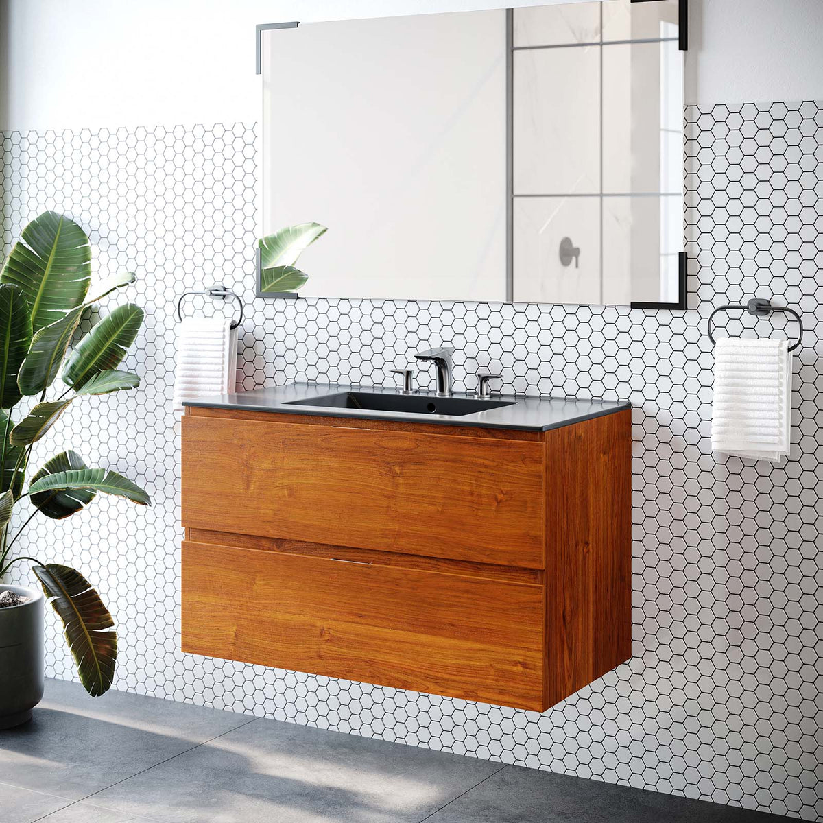 Scenic 36" Wall-Mount Bathroom Vanity Modway Model: eei-5813