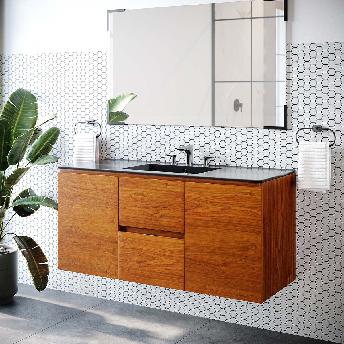 Scenic 48" Wall-Mount Bathroom Vanity Modway Model: eei-5814