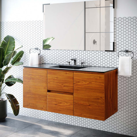 Scenic 48" Wall-Mount Bathroom Vanity Modway Model: eei-5814