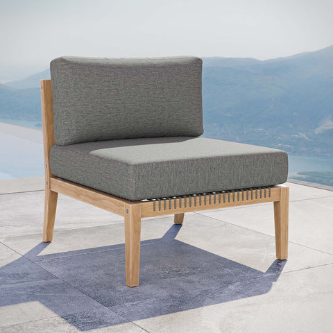 Clearwater Outdoor Patio Teak Wood Armless Chair Modway Model: eei-5856