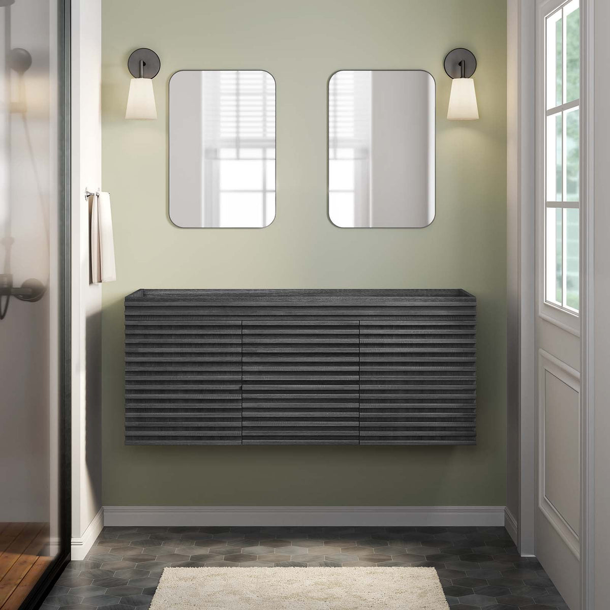 Render 48" Double Sink Compatible (Not Included) Bathroom Vanity Cabinet Modway Model: eei-5867
