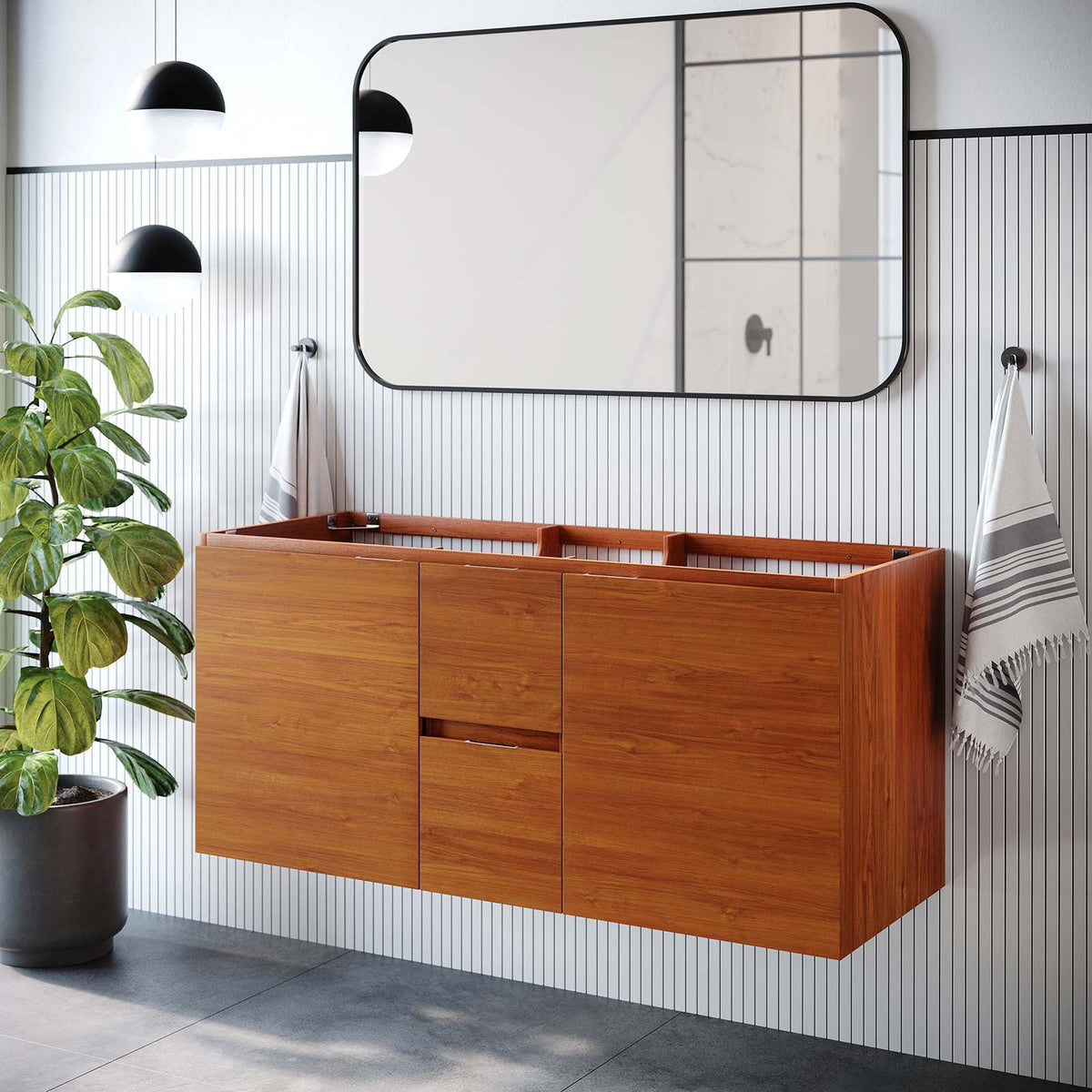 Scenic 48" Double Sink Compatible (Not Included) Bathroom Vanity Cabinet Modway Model: eei-5883