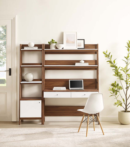 Bixby 2-Piece Wood Office Desk and Bookshelf Modway Model: eei-6111
