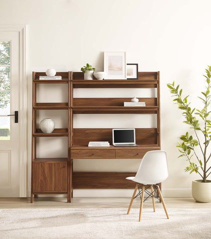 Bixby 2-Piece Wood Office Desk and Bookshelf Modway Model: eei-6111