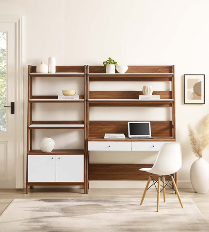 Bixby 2-Piece Wood Office Desk and Bookshelf Modway Model: eei-6112