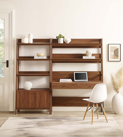 Bixby 2-Piece Wood Office Desk and Bookshelf Modway Model: eei-6112