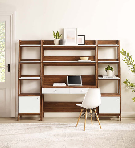 Bixby 3-Piece Wood Office Desk and Bookshelf Modway Model: eei-6114