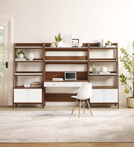 Bixby 3-Piece Wood Office Desk and Bookshelf Modway Model: eei-6115