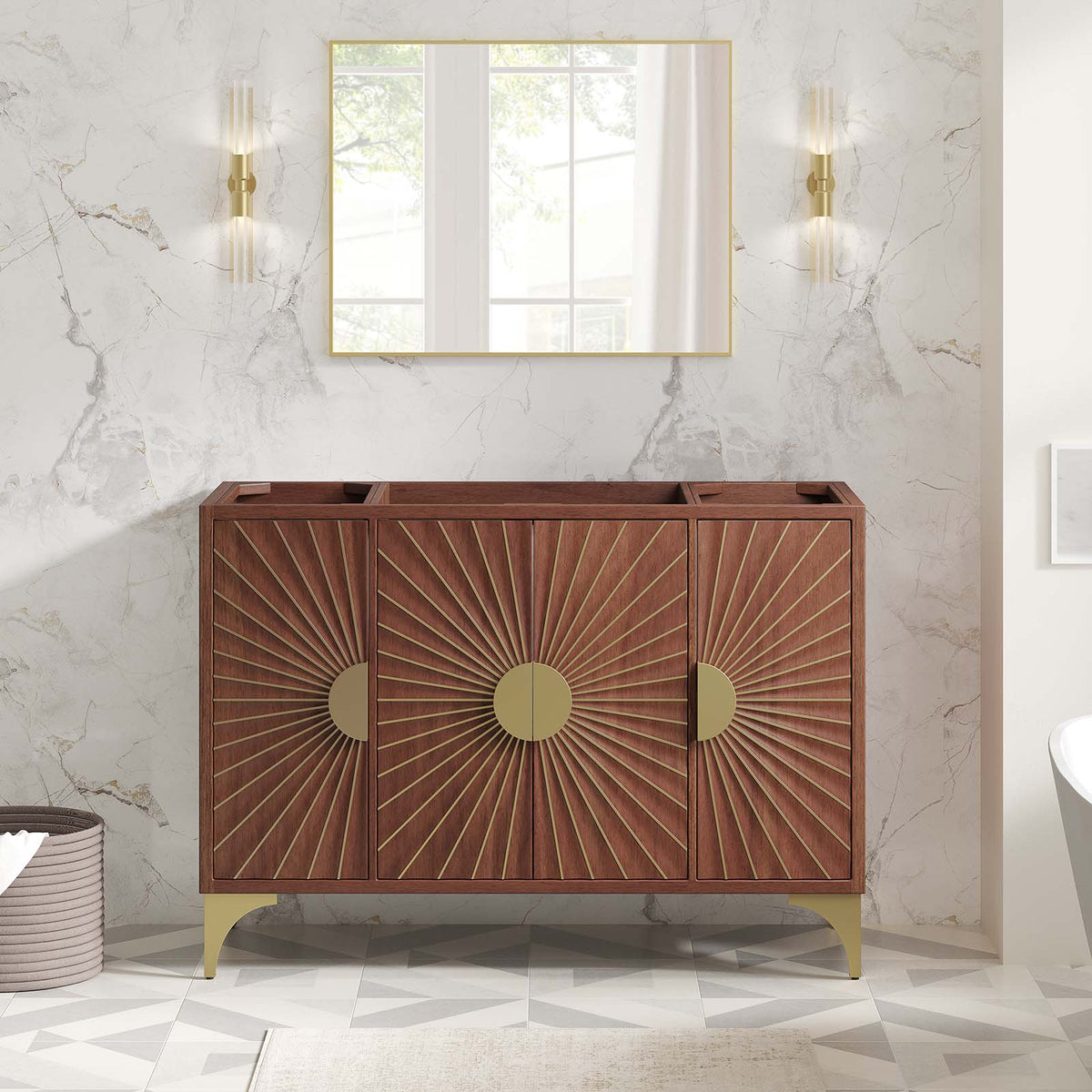 Daylight 48" Single Sink Compatible (Not Included) Bathroom Vanity Cabinet Modway Model: eei-6168