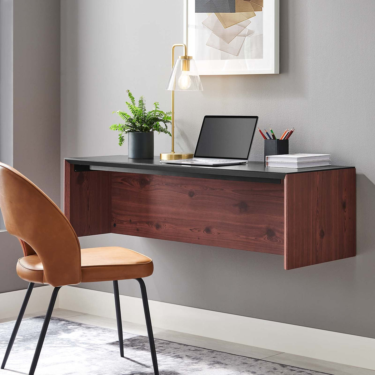 Kinetic 49" Wall-Mount Office Desk Modway Model: eei-6207