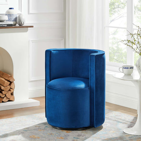 Della Performance Velvet Fabric Swivel Chair Modway Model: eei-6222