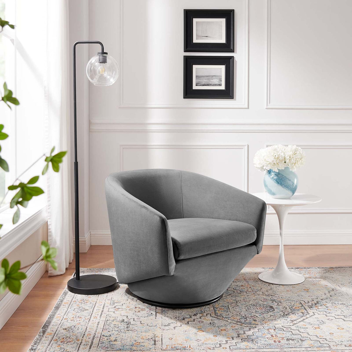 Series Performance Velvet Fabric Swivel Chair Modway Model: eei-6224