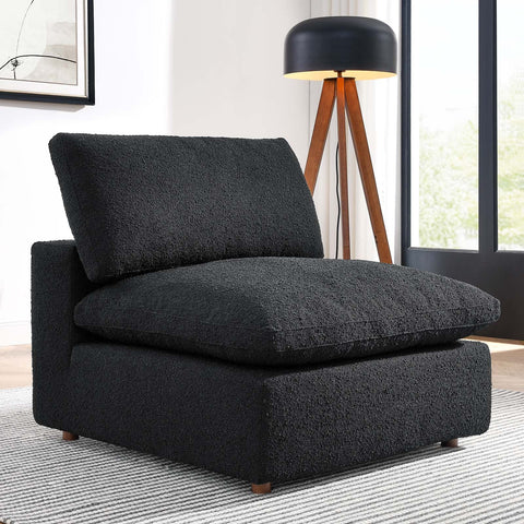 Commix Down Filled Overstuffed Boucle Fabric Armless Chair Modway Model: eei-6257