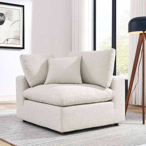 Commix Down Filled Overstuffed Boucle Fabric Corner Chair Modway Model: eei-6259