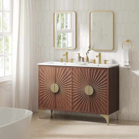 Daylight 48" Double Sink Bathroom Vanity Modway Model: eei-6306