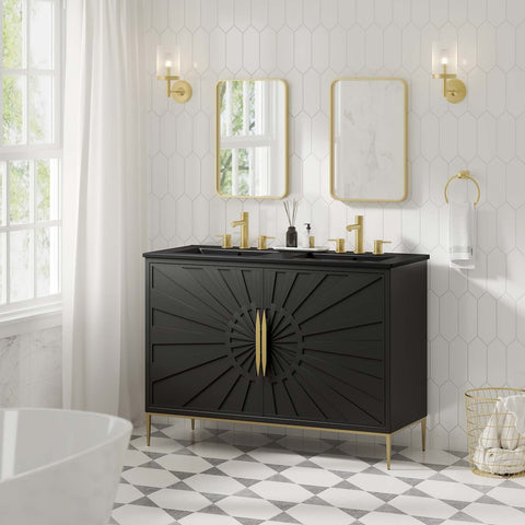 Awaken 48" Double Sink Bathroom Vanity Modway Model: eei-6307