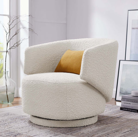 Celestia Boucle Fabric Swivel Chair Modway Model: eei-6357