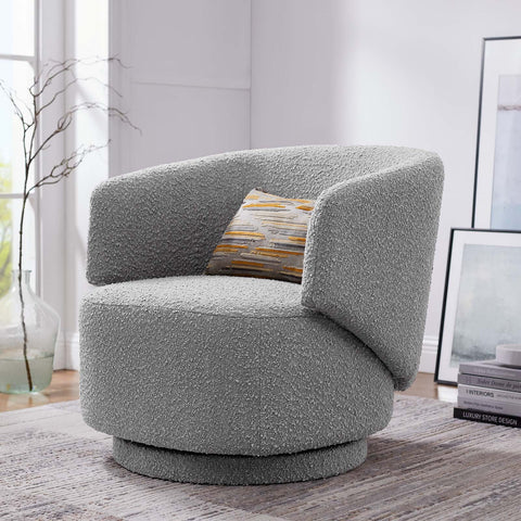 Celestia Boucle Fabric Swivel Chair Modway Model: eei-6357