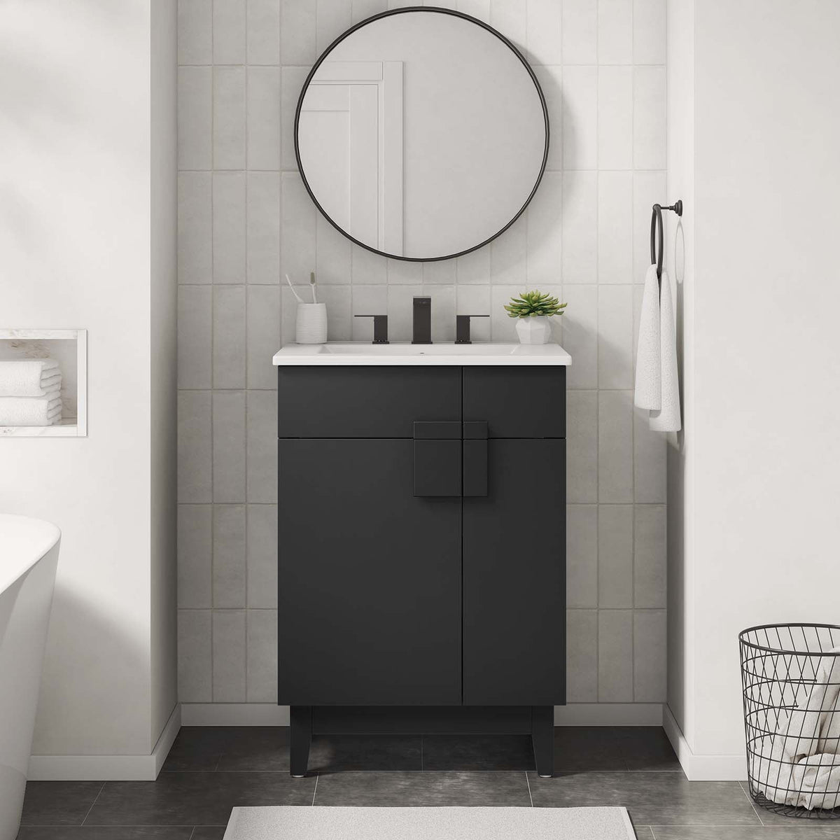 Miles 24” Bathroom Vanity Cabinet (Sink Basin Not Included) Modway Model: eei-6399