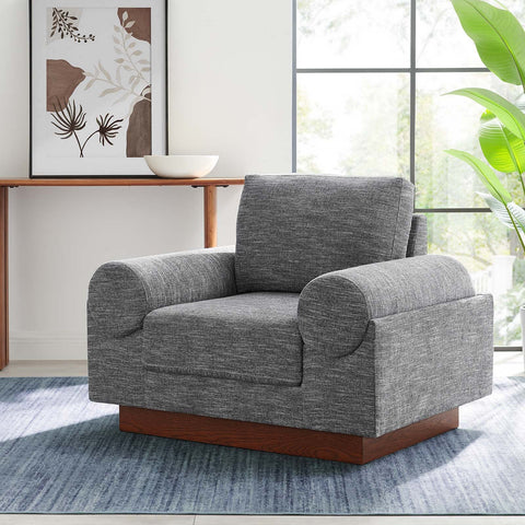 Oasis Upholstered Fabric Armchair Modway Model: eei-6402