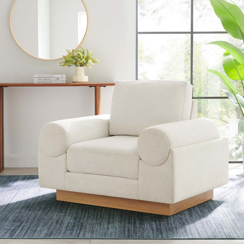 Oasis Upholstered Fabric Armchair Modway Model: eei-6402