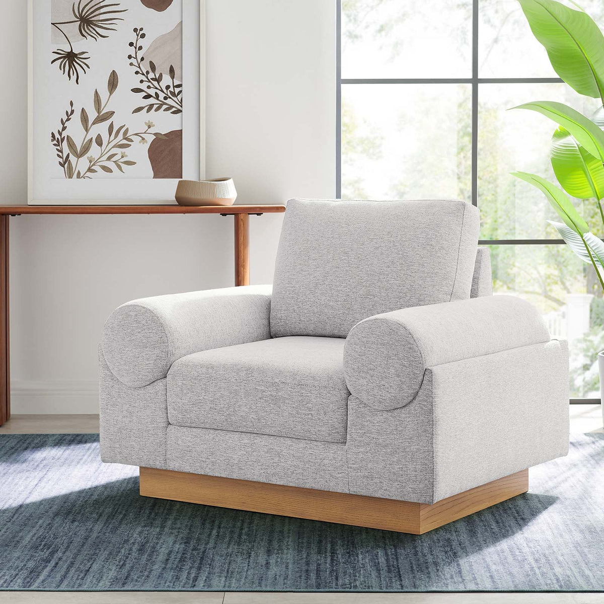 Oasis Upholstered Fabric Armchair Modway Model: eei-6402