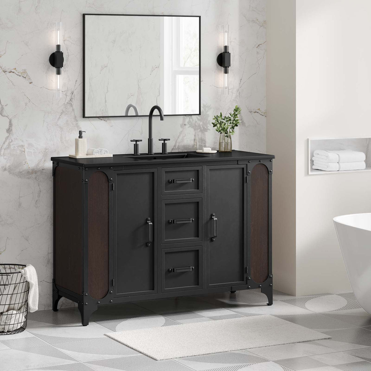 Steamforge 48" Single Sink Bathroom Vanity Modway Model: eei-6420