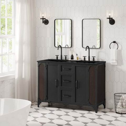 Steamforge 48" Double Sink Bathroom Vanity Modway Model: eei-6422
