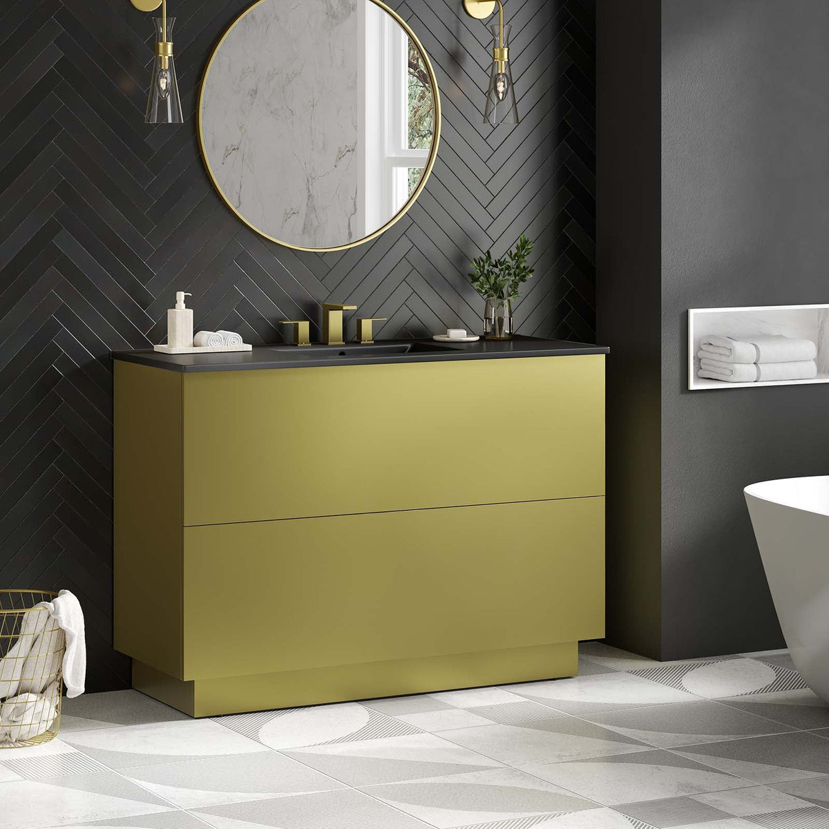 Quantum 48" Single Sink Bathroom Vanity Modway Model: eei-6432