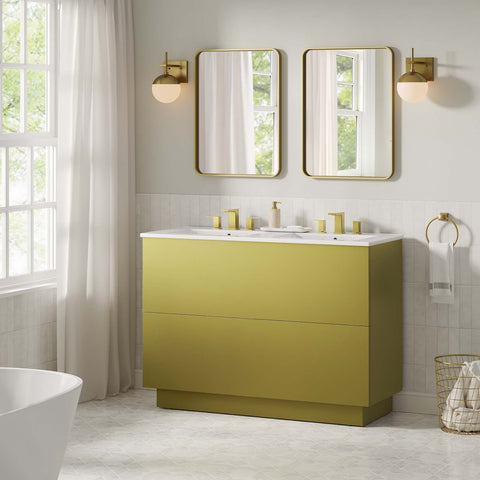 Quantum 48" Double Sink Bathroom Vanity Modway Model: eei-6433