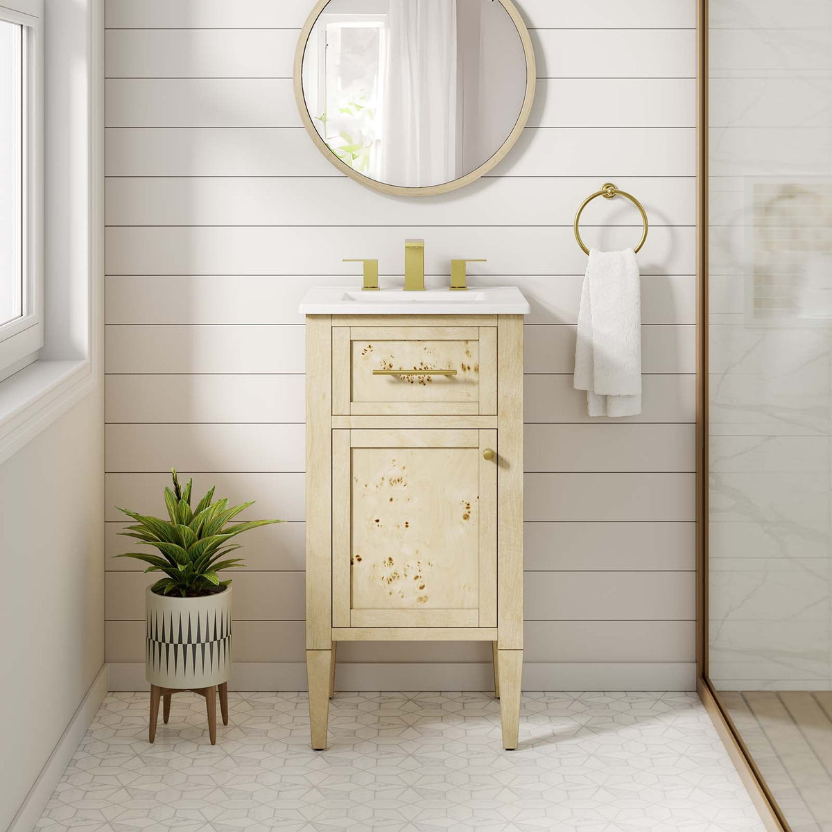 Elysian 18" Wood Bathroom Vanity Modway Model: eei-6435